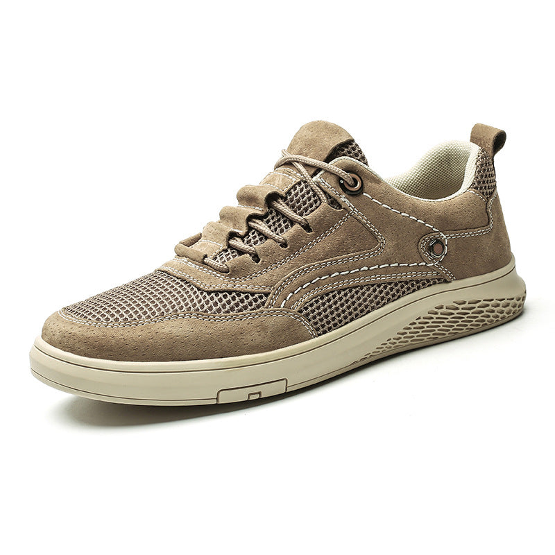 Beige sneaker on a white background